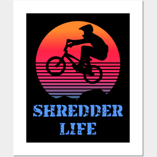 Shredder life BMX stunt retro sunset Posters and Art